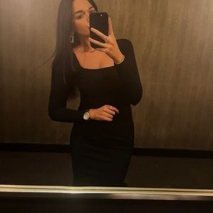 H&M Black Midi dress